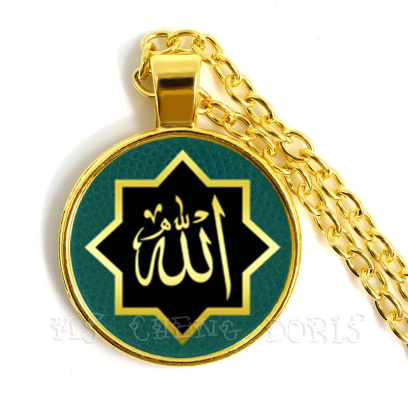Glass Muslim Islamic Allah Arab Muslim Necklace - Image 23