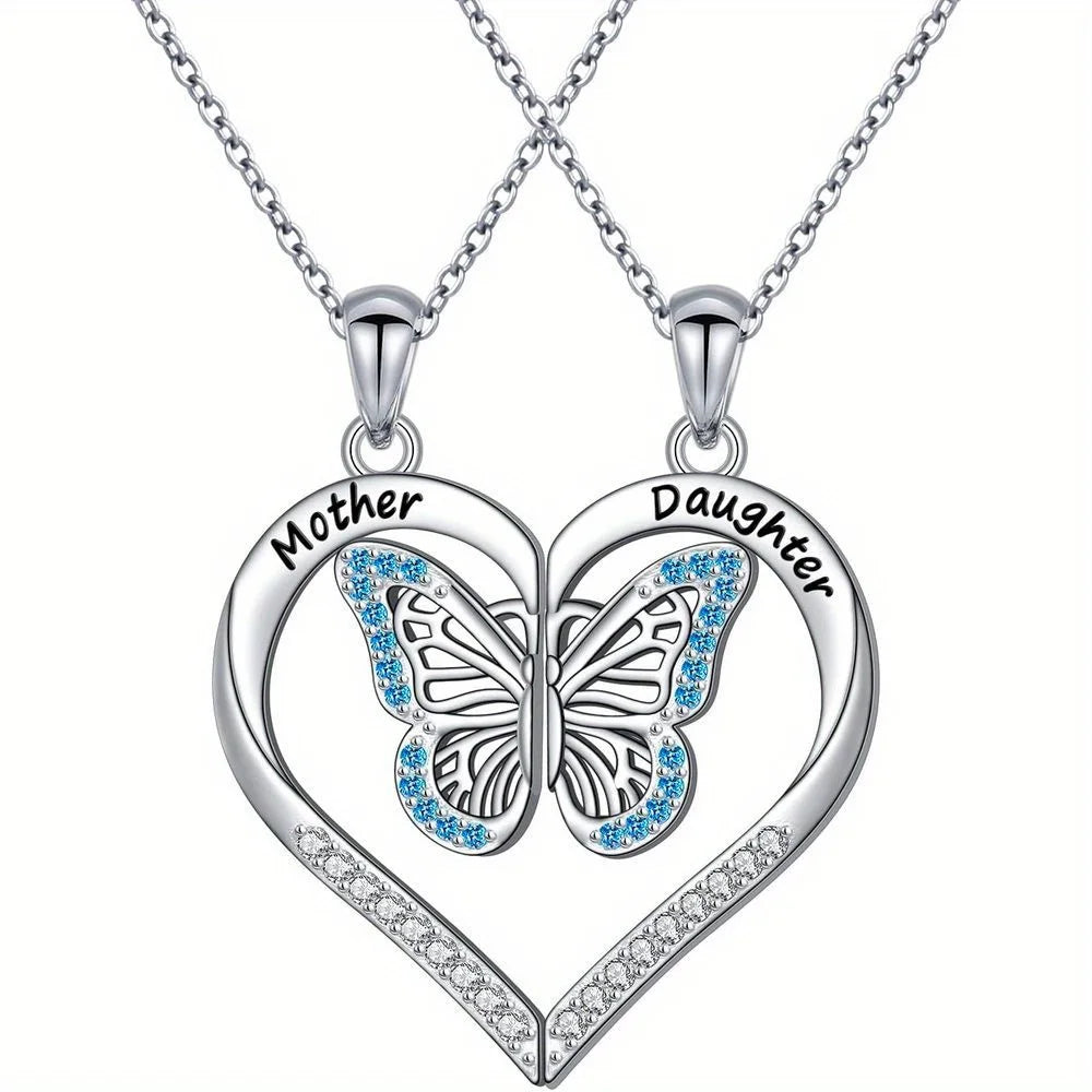 Cherished Bond 2pcs/set Mother-Daughter Matching Heart Necklaces - Image 4