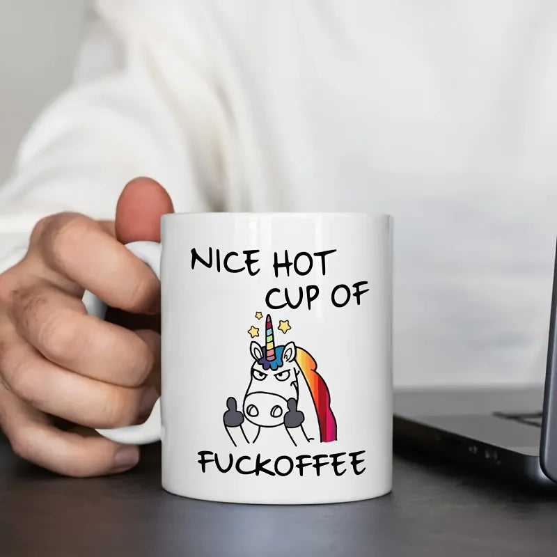 Angry Unicorn Ceramic Coffee Mug - Image 7