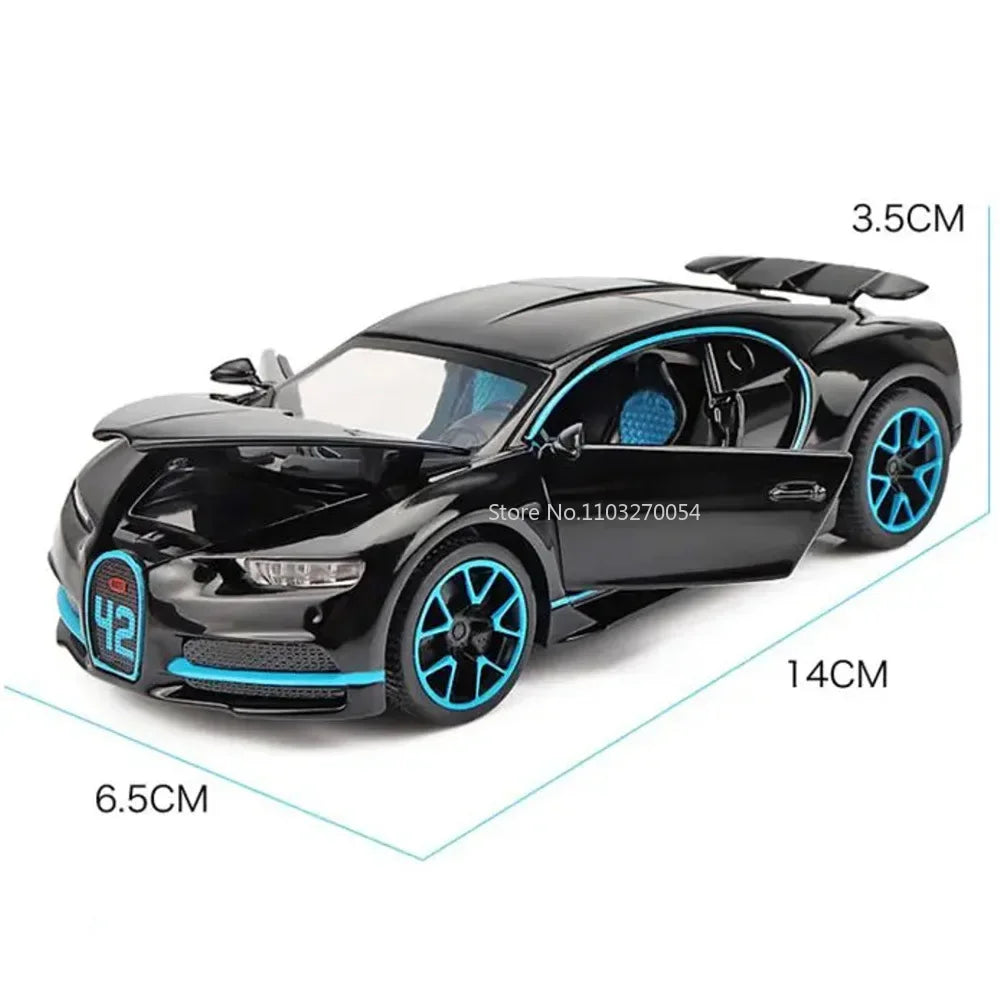 1/32 Bugatti Chiron Alloy Sport Car Toy Models Diecast - Image 9