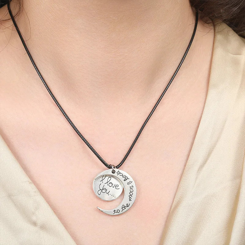 Family Necklace I Love You to the moon and back Necklace - Image 9