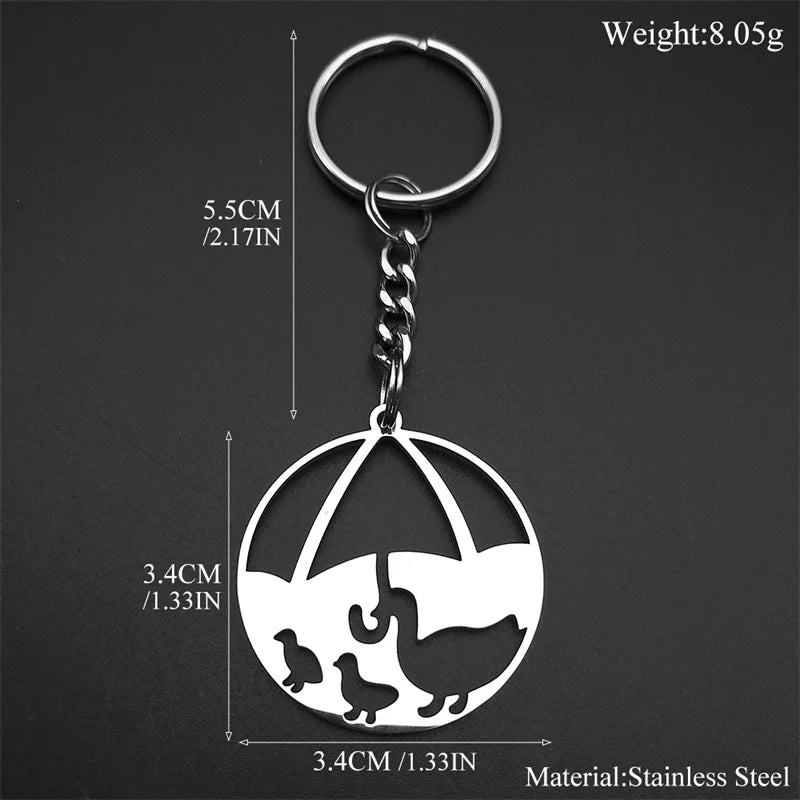 Three Cute Ducks Umbrella Keychain - Image 6