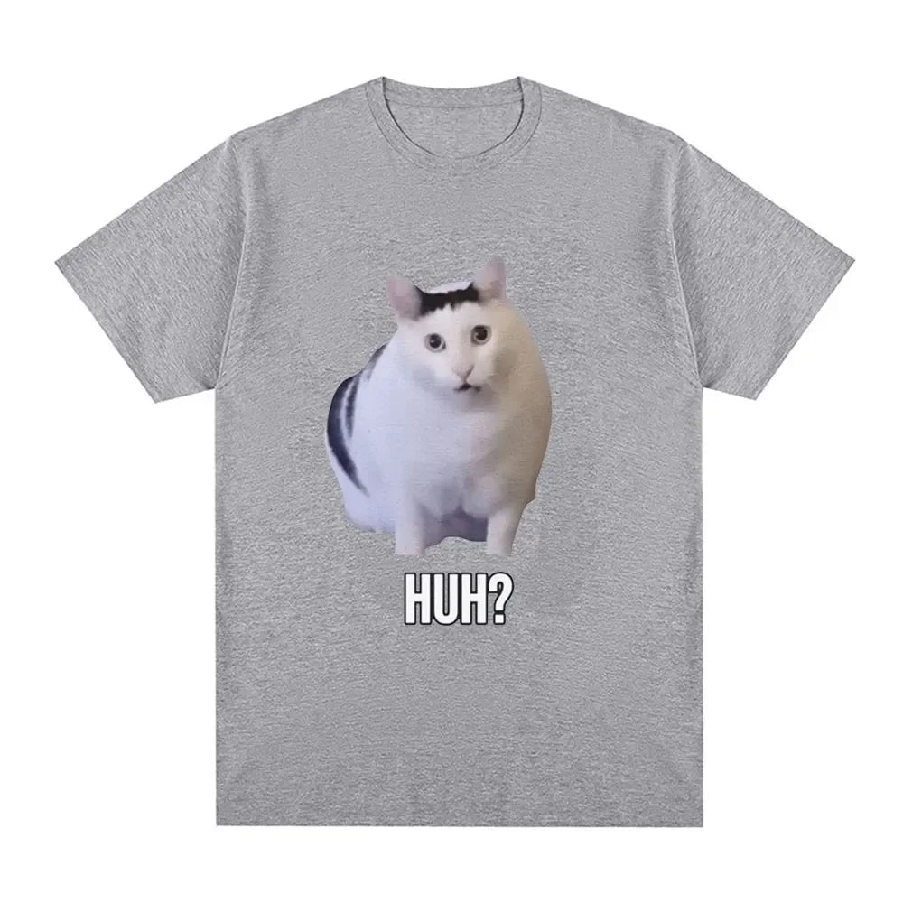 Cat Saying Huh? Funny Meme T-shirt - Image 8