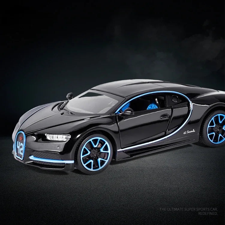 1/32 Bugatti Chiron Alloy Sport Car Toy Models Diecast - Image 4