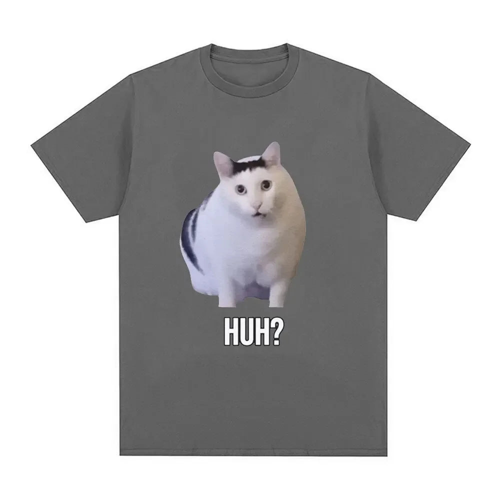 Cat Saying Huh? Funny Meme T-shirt - Image 3