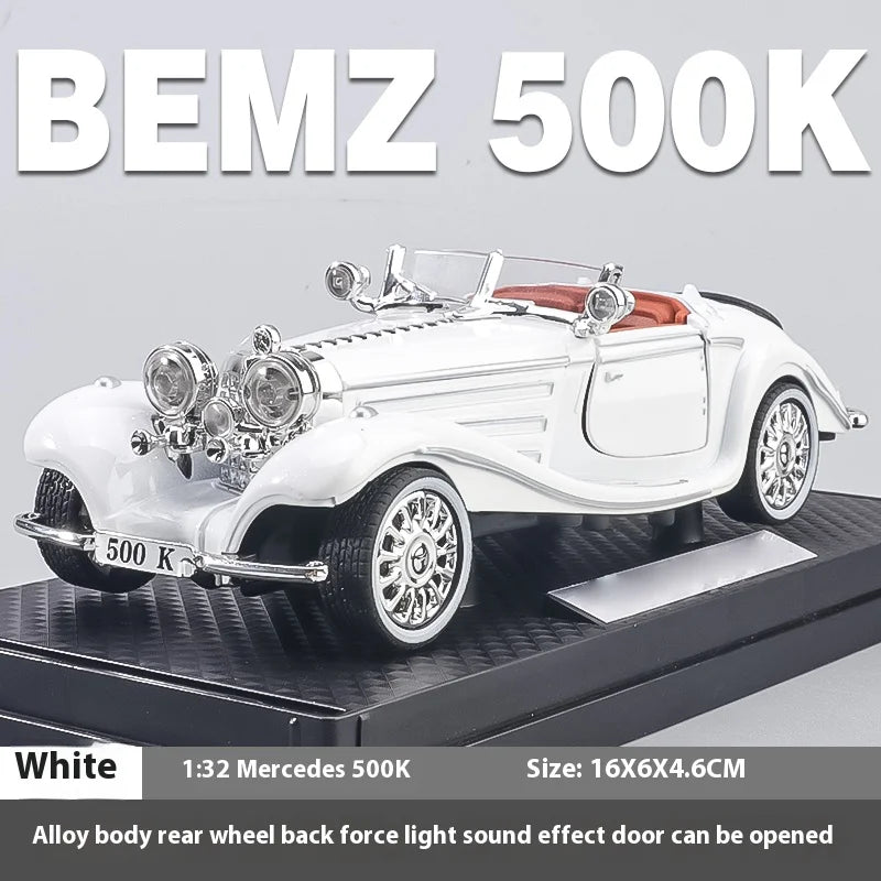1:32 Mercedes Benz 500K 1936 Classic Alloy Metal Diecast Model Car - Image 8