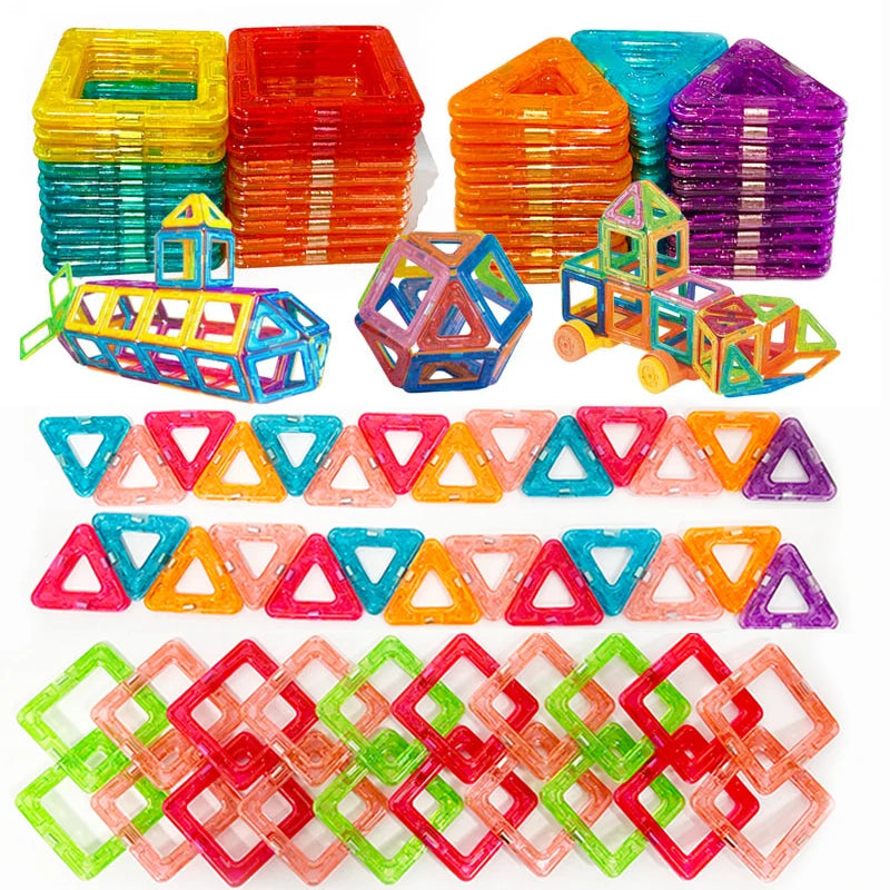 64-184Pcs Kids Magnetic Building Blocks - Image 3