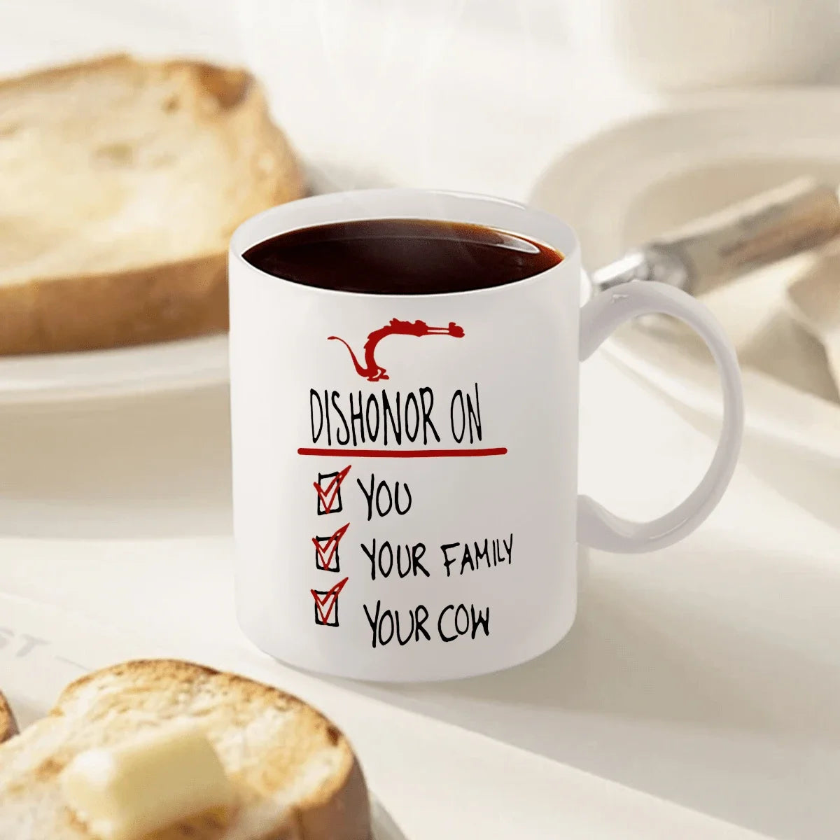 DISHONOR ON YOU YOUR FAMILY YOUR COW Coffee Mug - Image 4