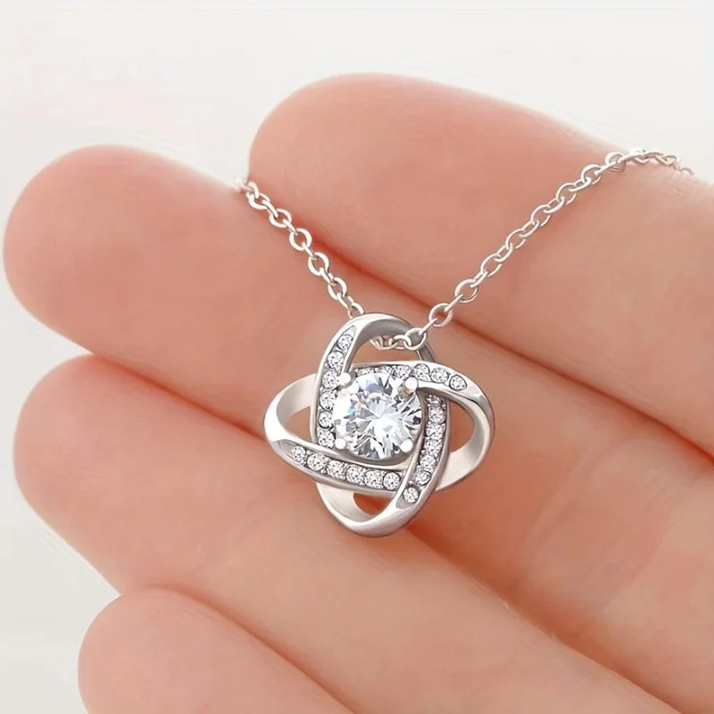 To My Beautiful Mom Rhinestone Necklace - Image 4