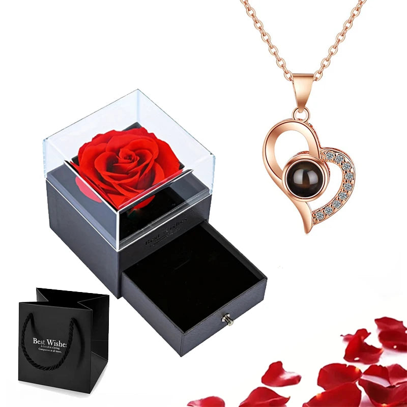 Projection Necklace Set With Rose Gift Box - Image 27