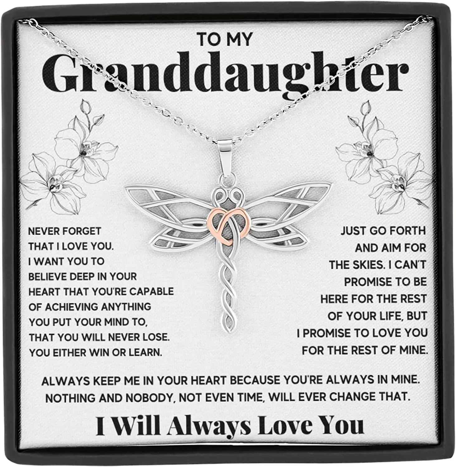 Bonus Daughter Granddaughter Dragonfly Necklace With Card - Image 5