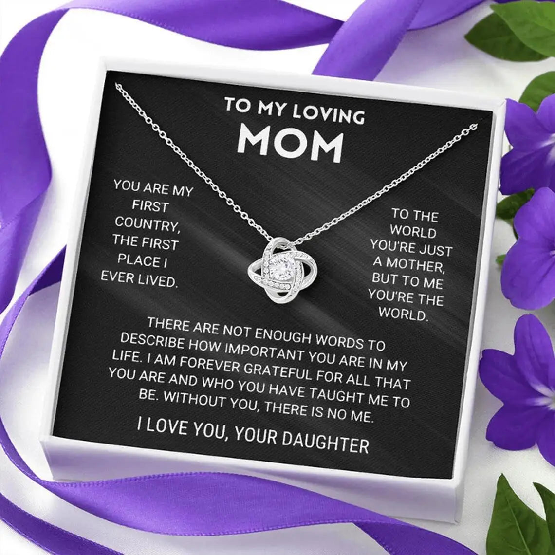 To My Loving Mum Necklace With Message Card - Image 6