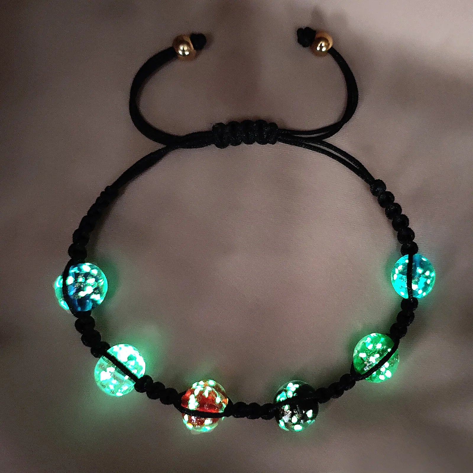 Six-colour Glass Luminous Bracelet