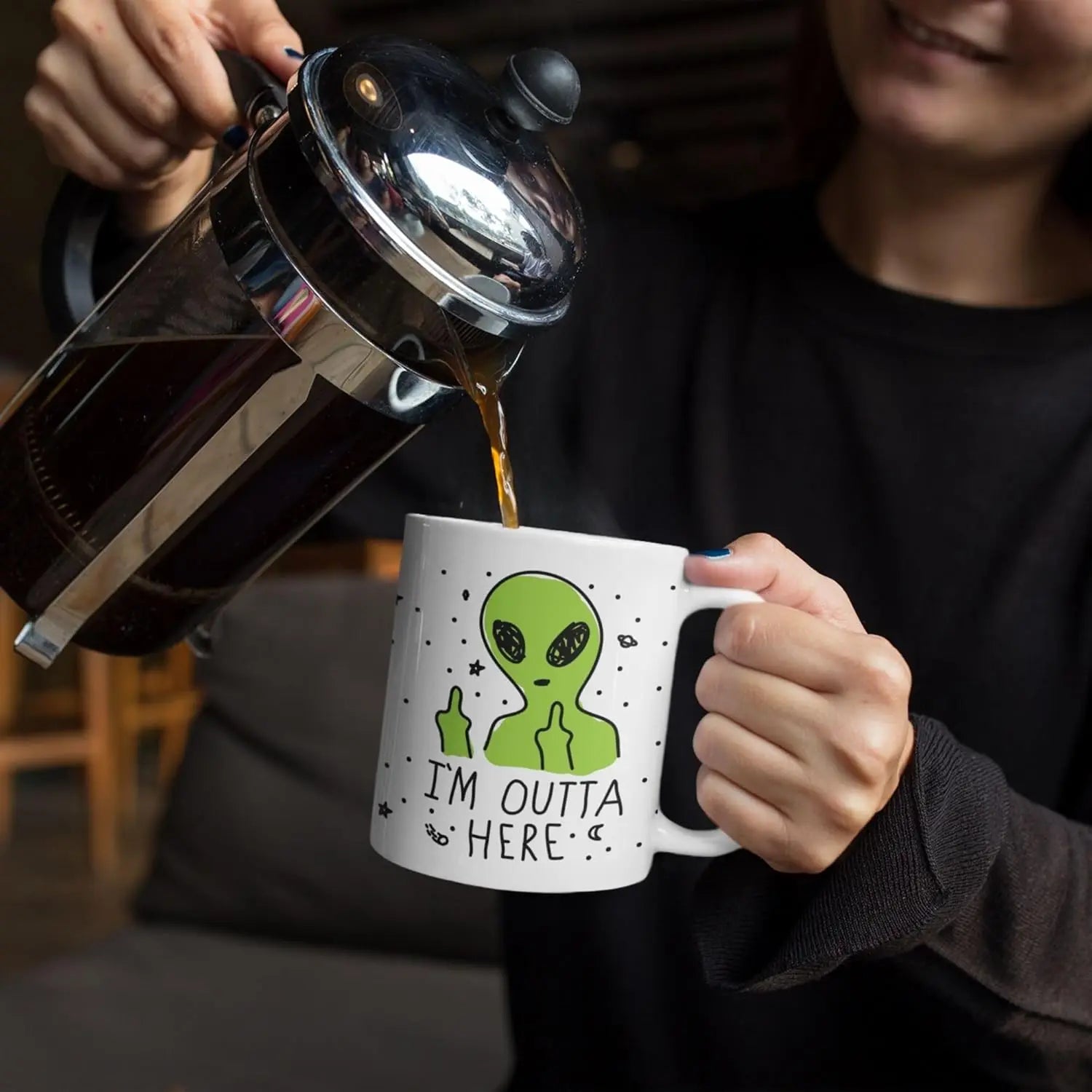 Alien Coffe Mug Funny Coffee Mugs - Image 3