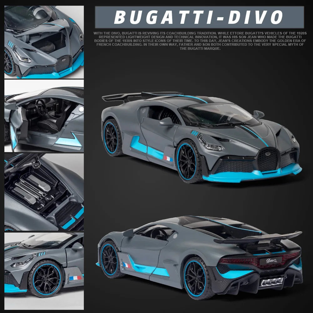 1/32 Diecast Sport Car Bugatti Divo Simulation Model - Image 3