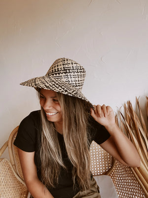 Woven Bucket Hat in Black Ombre - withlovefrankirescue