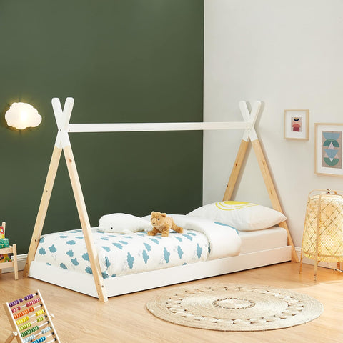 cama montessori decorar habitacion de tu bebe