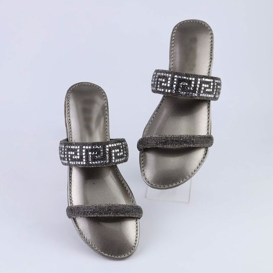 Shiny Rhinestones Ladies Slippers for Girls Flip-Flops in Pakistan