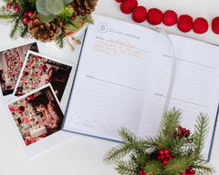 Image of a family traditions calendar and a family picture