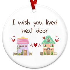 Long Distance Friends Ceramic Ornament