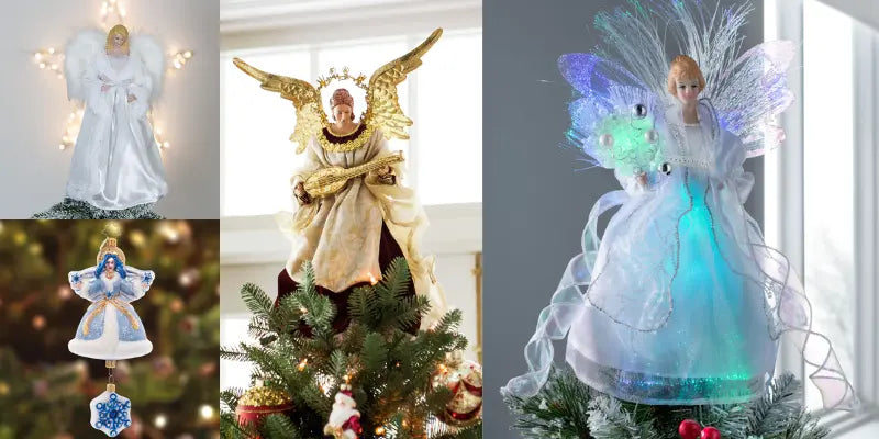 Blue and White Angel Tree Topper