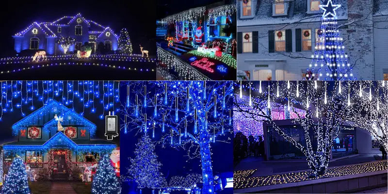 Blue and White Christmas Decorations Outdoor