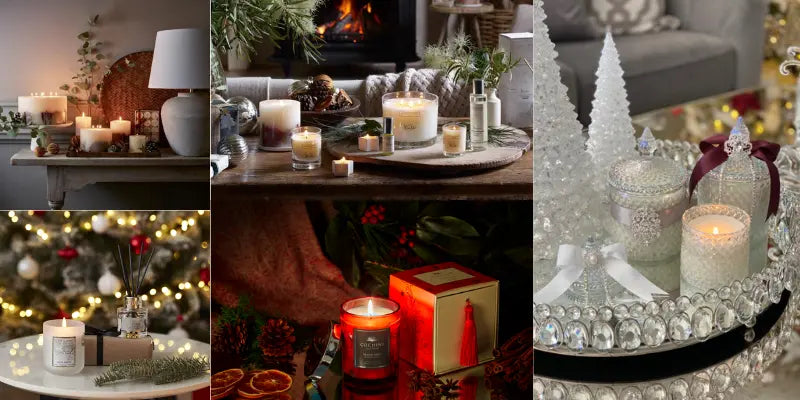 Adorn the living room with Christmas candles