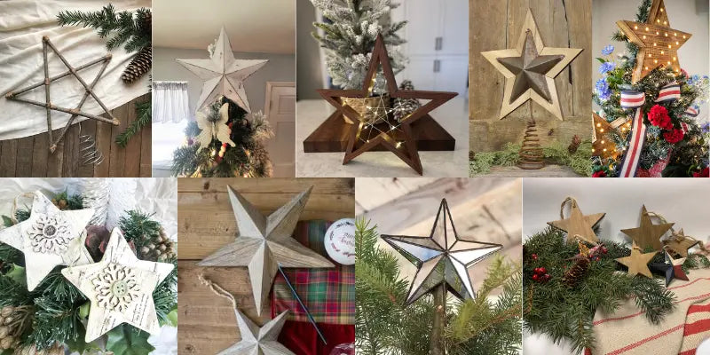 Rustic Charm Star at the Tree Top