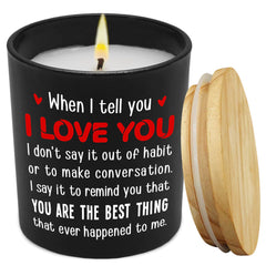 Romantic Couple Gifts Tell I love You Lavender Vanilla 10oz Candle Cup