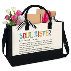Soul Sister 13oz Canvas Tote Bag Gifts for Friends