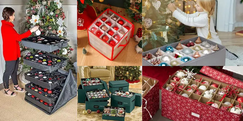 christmas ornaments storage containers