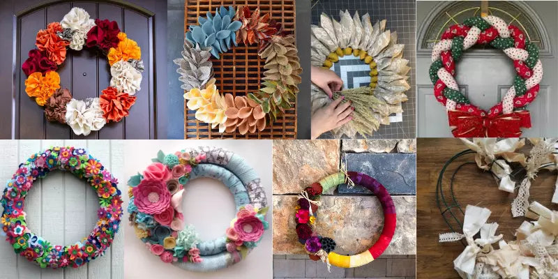Fabric Floral Wreath