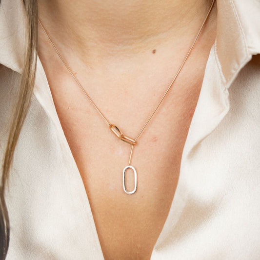 Two Square Geometric Y Shape Square Drop Lariat Cocktail Dress Necklace