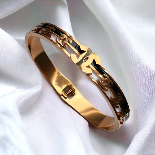 Rose Gold Slim Band Cuff Magnetic Bangle