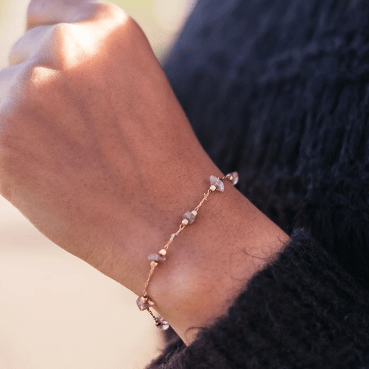 Gold crystal quartz Bracelet