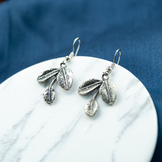 Filigree Leaf Earrings Sterling Silver | Mabel's