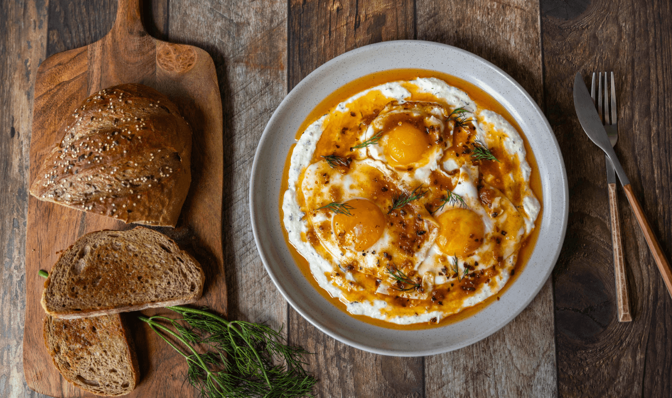 Turkish Whipped Feta Eggs.