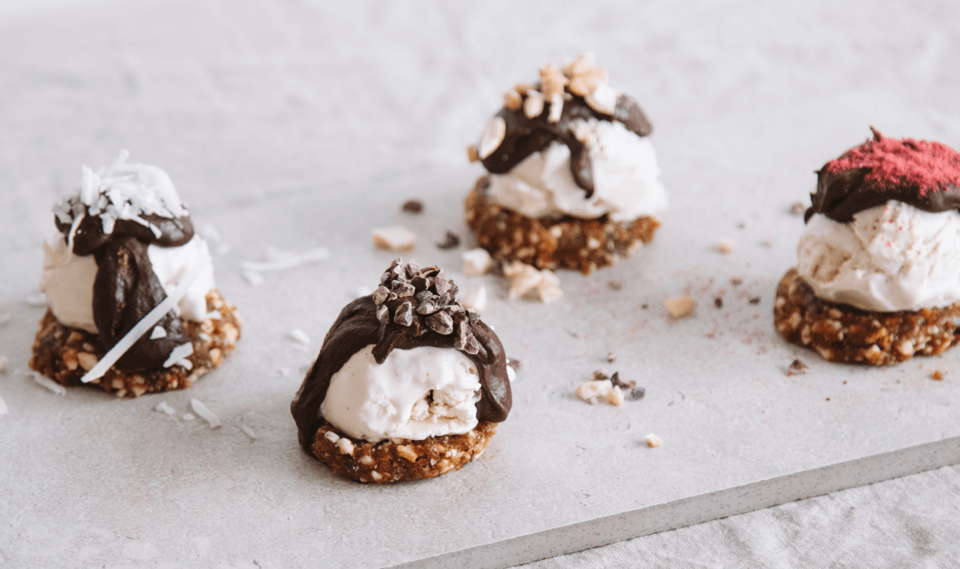 Vegan Choc Top Ice Cream Bites.