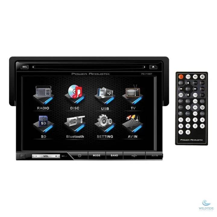 Power Acoustik Oversized 7" Detach Touch Screen Receiver Tft/lcd Dvd Am/fm Bluetooth A2dp