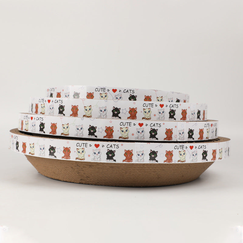 Corrugated round cat claw board Scratch resistant cat toy cat supplies Bowl cat claw board