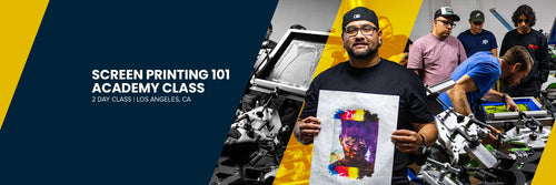 Screen Printing Class 101 student