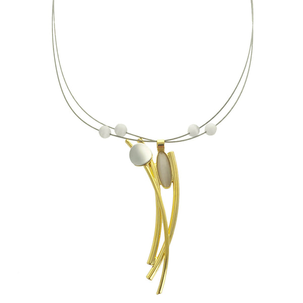 Christophe Poly Gold Stem Cluster Necklace – Sheva Jewelry