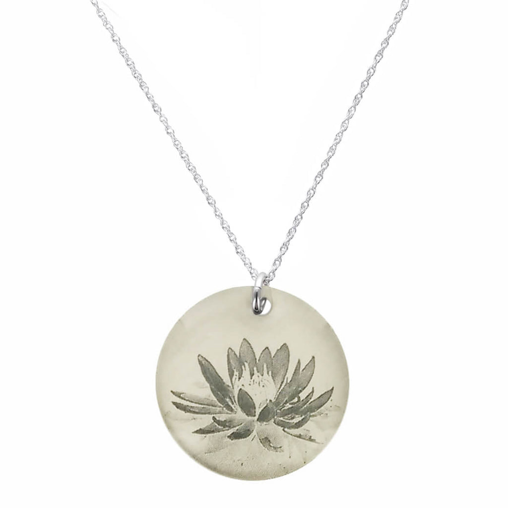 Everyday Artifact Lotus Flower Pendant Necklace – Sheva