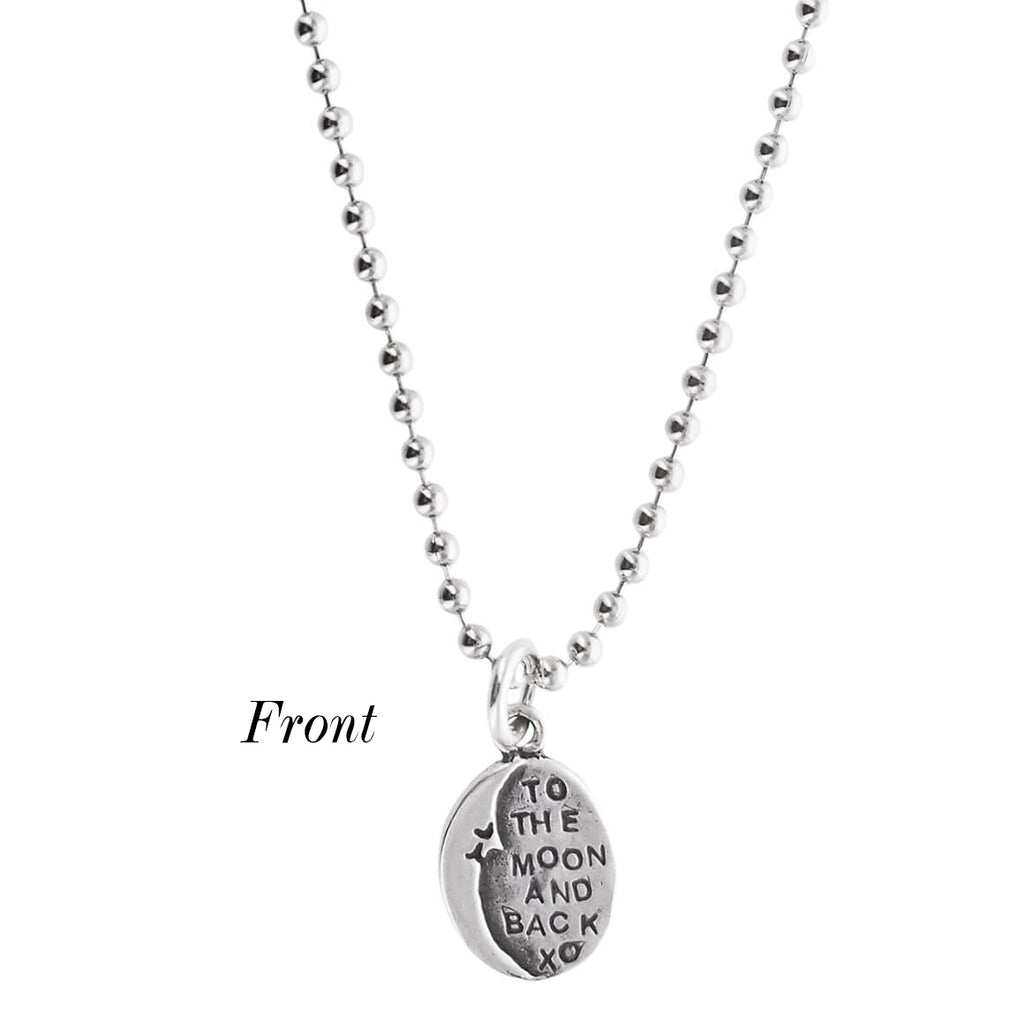 I Love You To The Moon And Back Sterling Silver Necklace Sheva