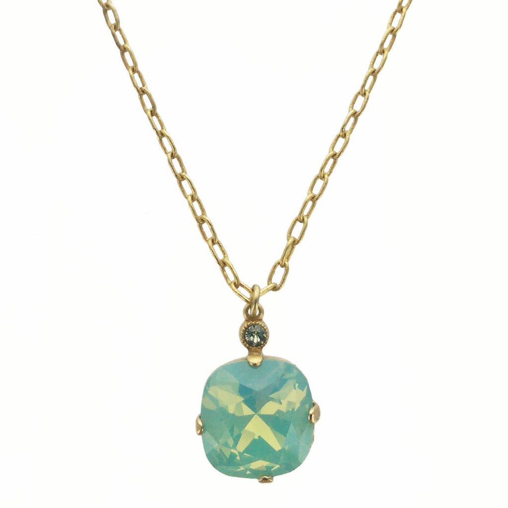 Faceted Rounded Square Swarovski Crystal Necklace – Sheva Jewelry