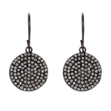 Rebel Designs Round Sparkling Crystal Earrings – Sheva