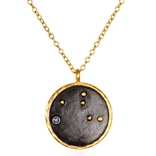 Zodiac Virgo Sapphire Birthstone Necklace – Sheva