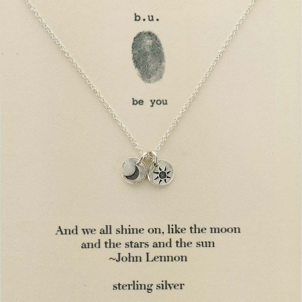 b u We All Shine Lennon Quote Necklace – Sheva Jewelry