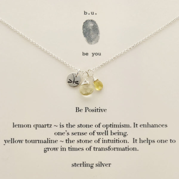 b.u. Be Positive Necklace – Sheva Jewelry