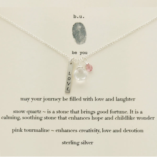 b.u. Power Of Love Necklace Flower & Gemstone Charms – Sheva Jewelry